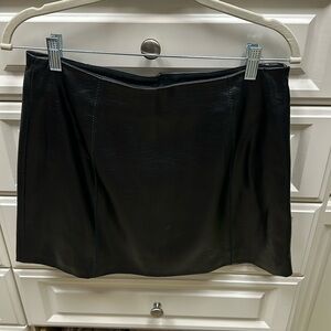 MM couture black, leather mini skirt